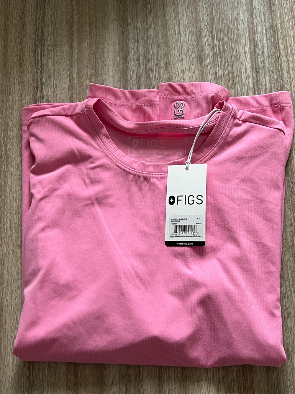 Figs Ribbed Underscrub in Sunrise Pink